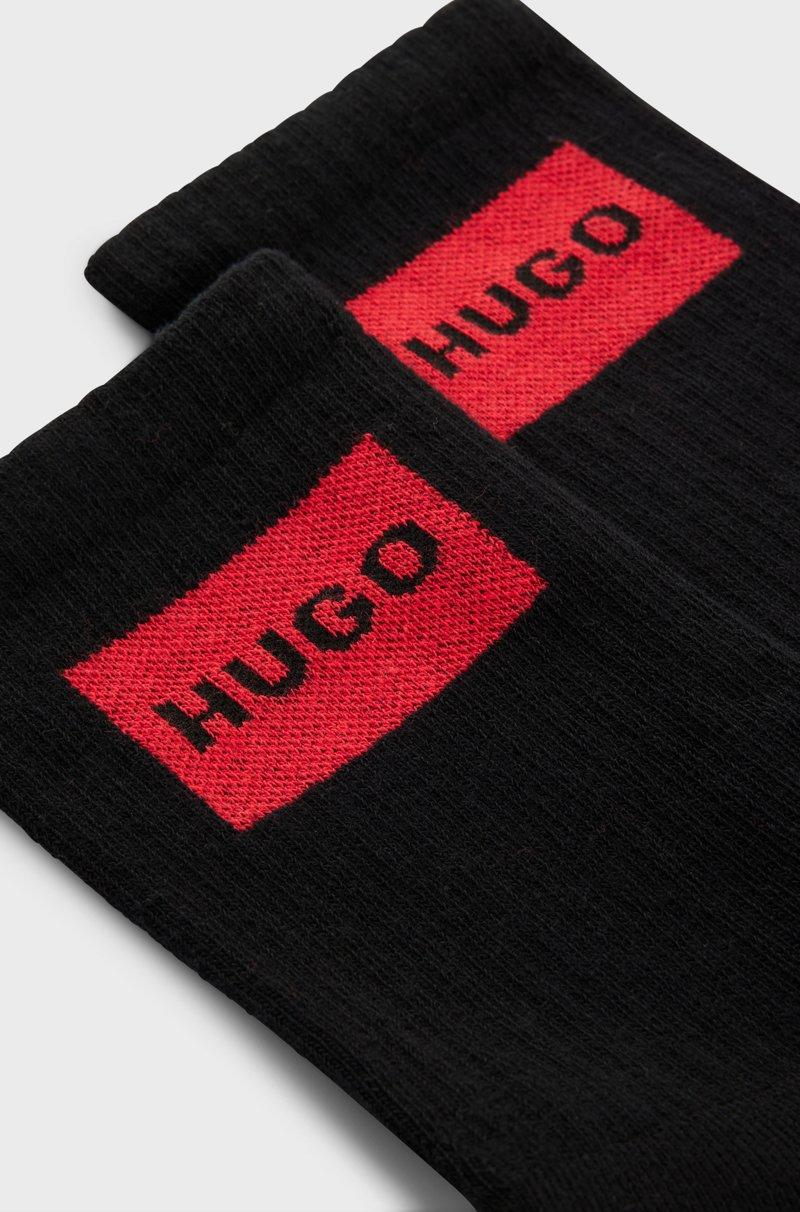 Hugo Boss Paquete De Dos Pares De Calcetines Cortos Con Logos Rojos