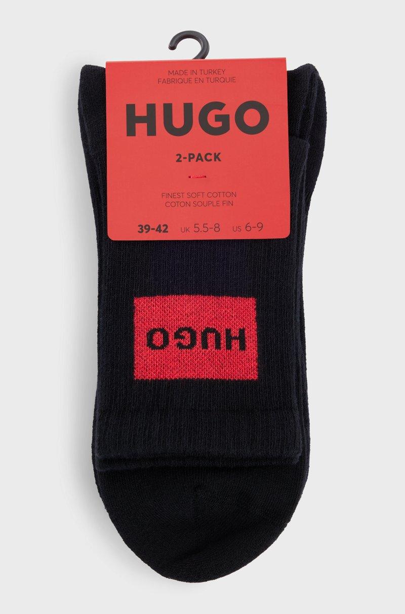 Hugo Boss Paquete De Dos Pares De Calcetines Cortos Con Logos Rojos