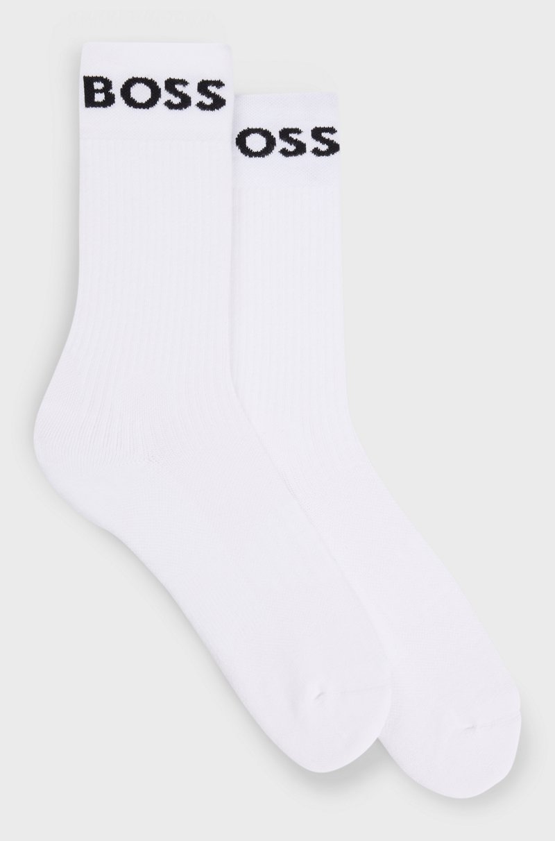 Hugo Boss Paquete de dos pares de calcetines cortos de tejido elástico
