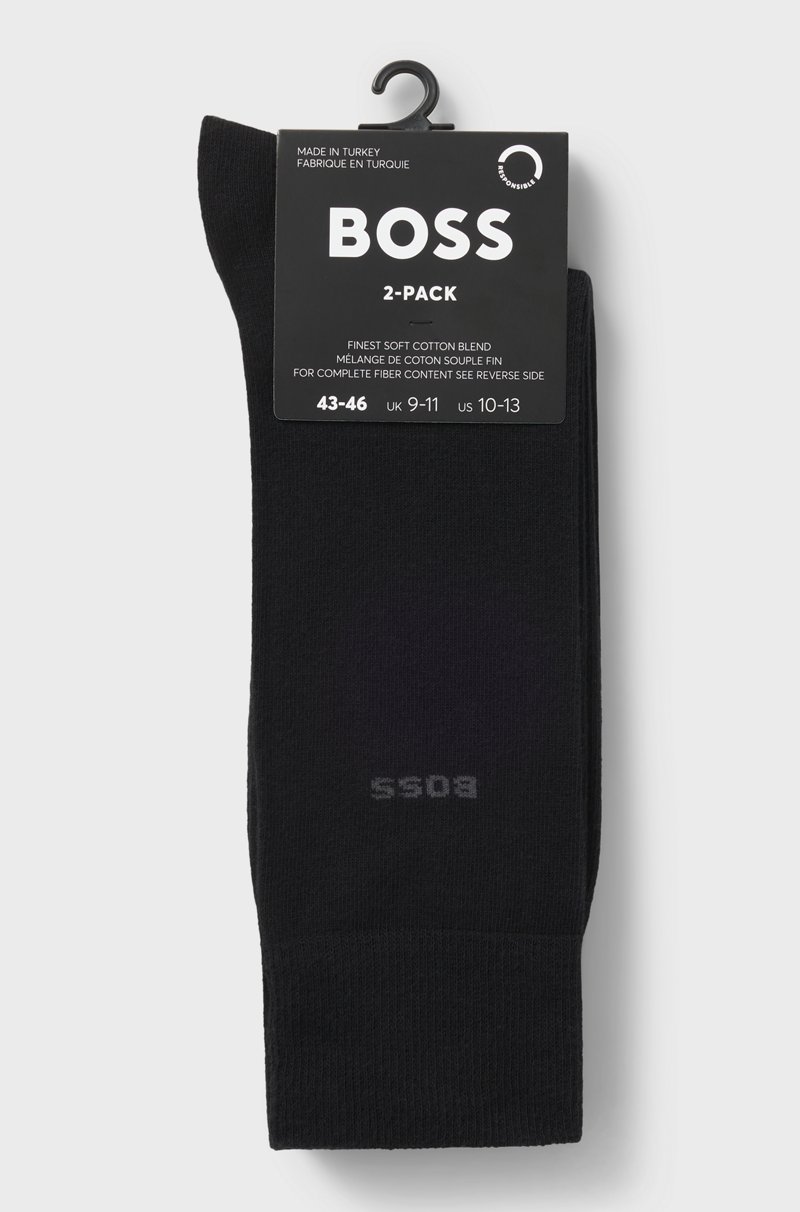 Hugo Boss Paquete De Dos Pares De Calcetines De Algodón De Largo Estándar