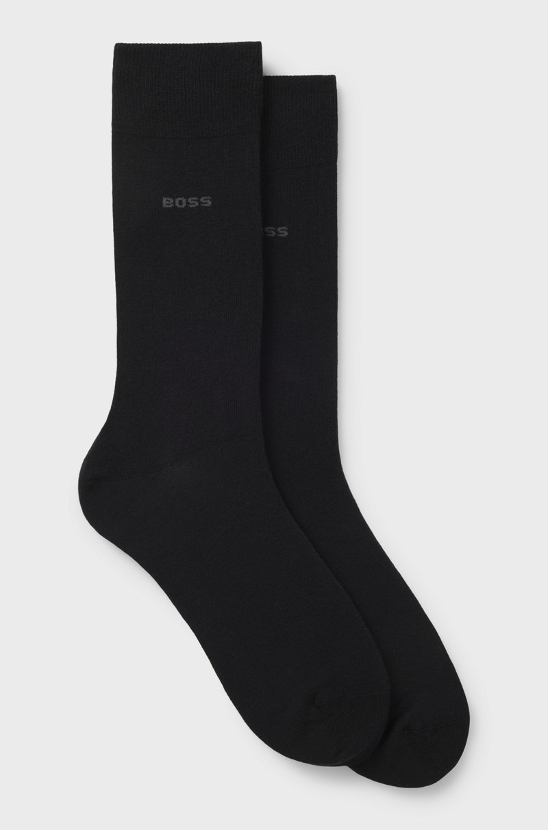 Hugo Boss Paquete de dos pares de calcetines de algodón de largo estándar