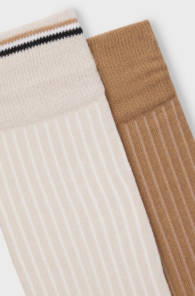 Hugo Boss Paquete De Dos Pares De Calcetines De Algodón De Largo Normal