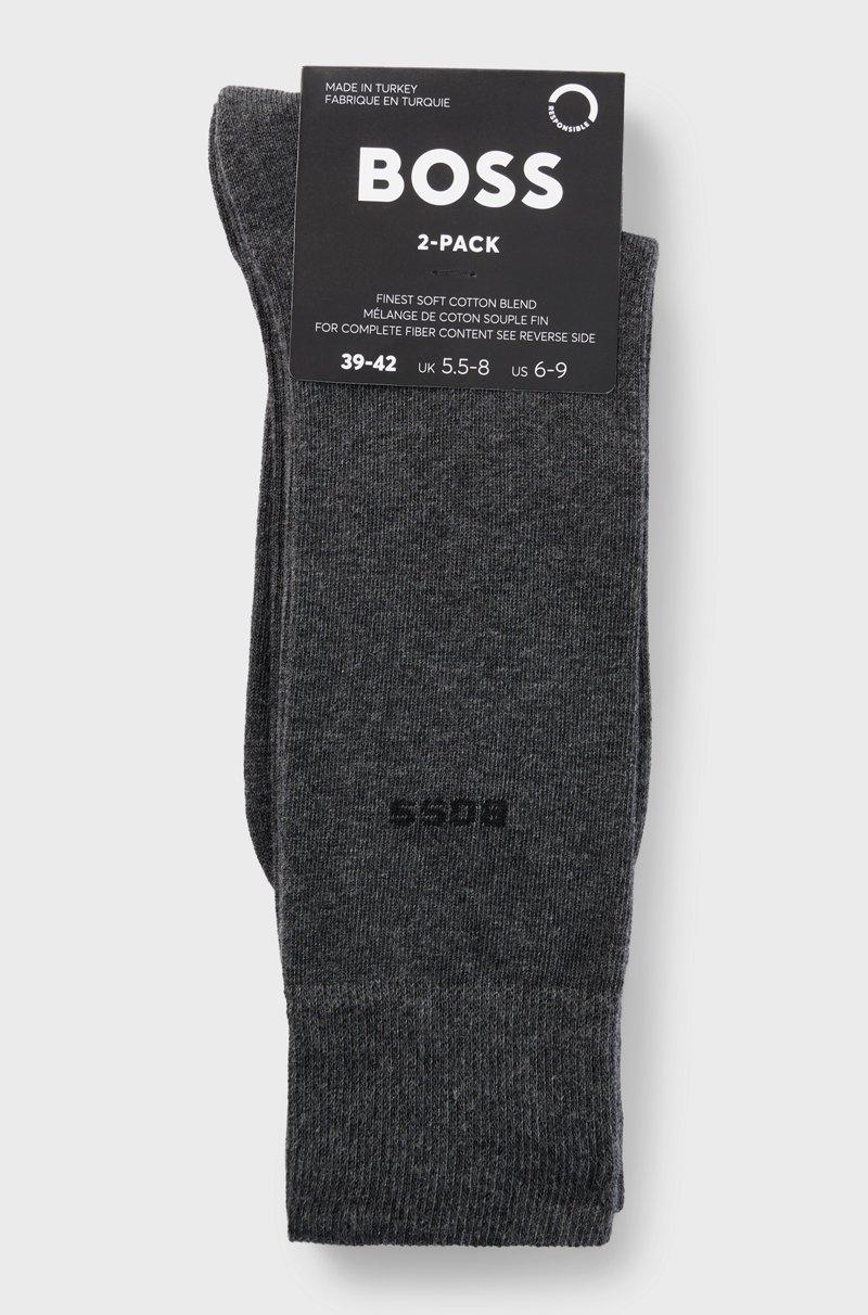 Hugo Boss Paquete De Dos Pares De Calcetines De Algodón De Largo Estándar