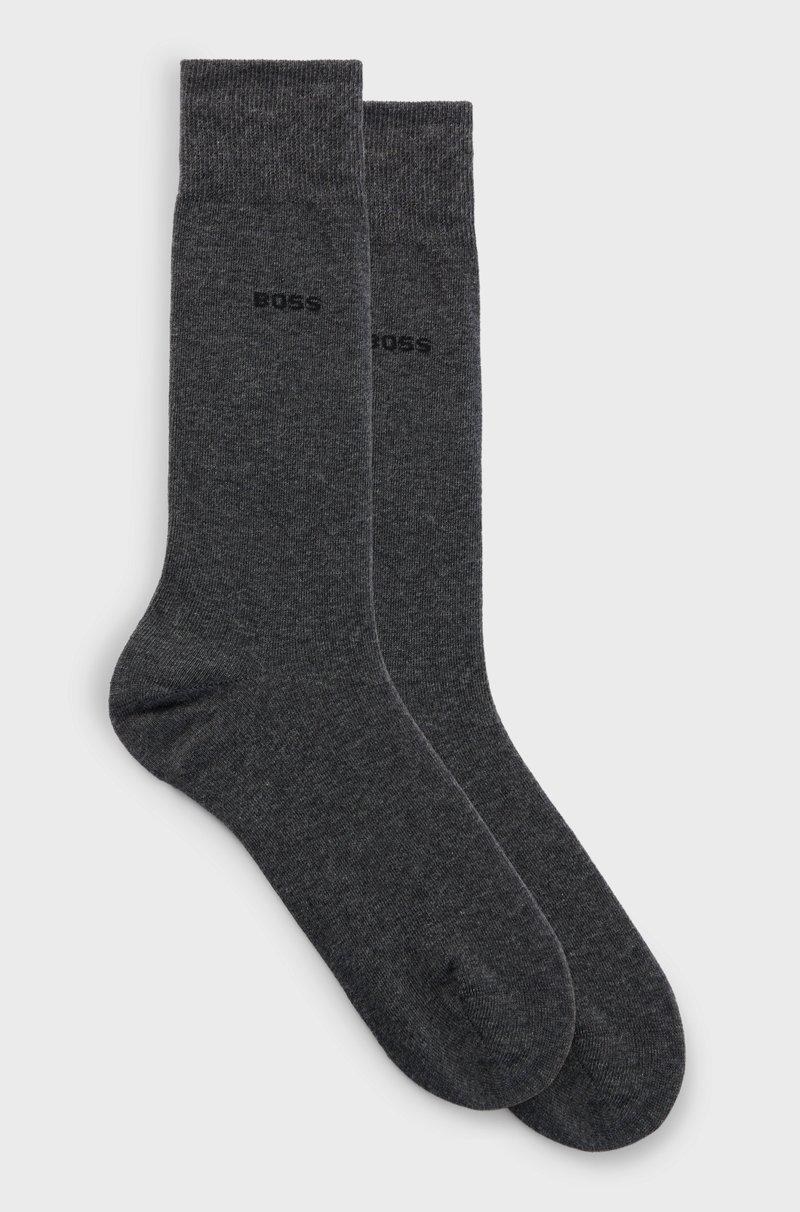 Hugo Boss Paquete de dos pares de calcetines de algodón de largo estándar