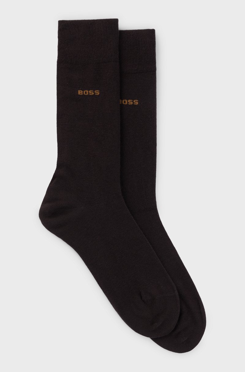 Hugo Boss Paquete de dos pares de calcetines de algodón de largo estándar