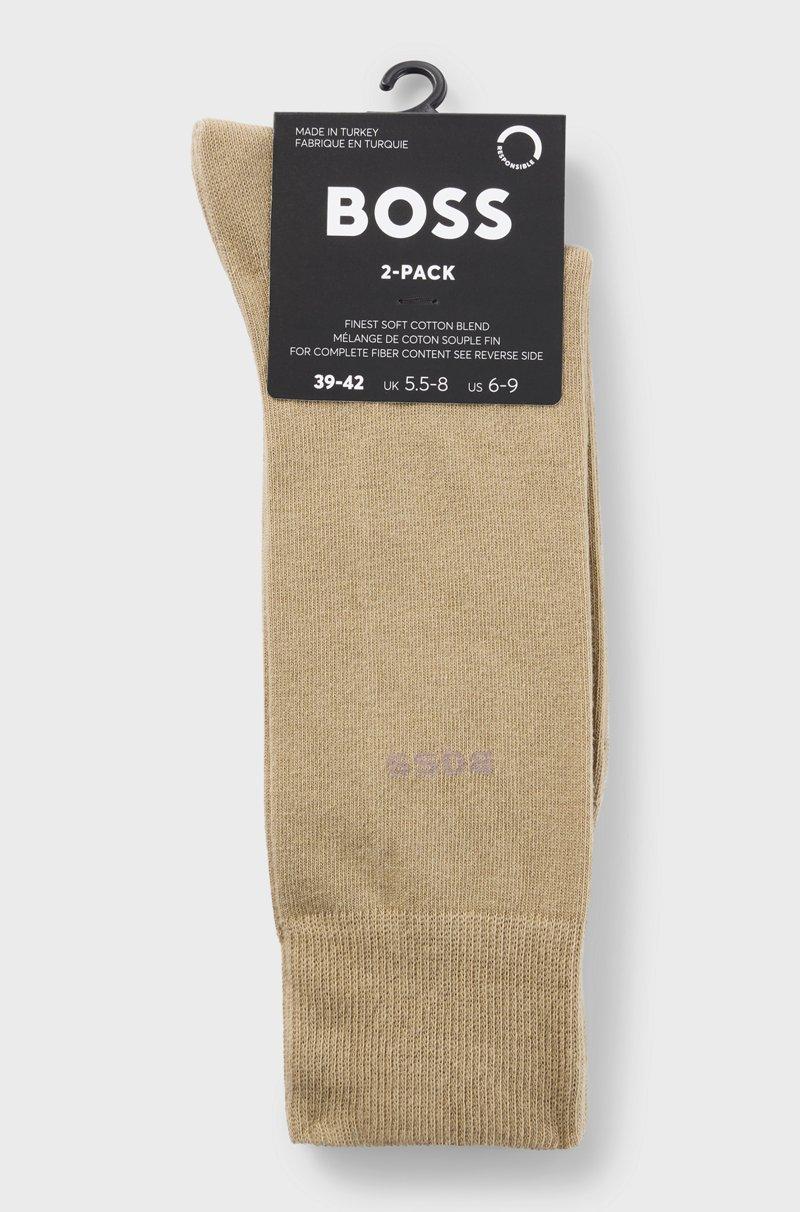 Hugo Boss Paquete De Dos Pares De Calcetines De Algodón De Largo Estándar