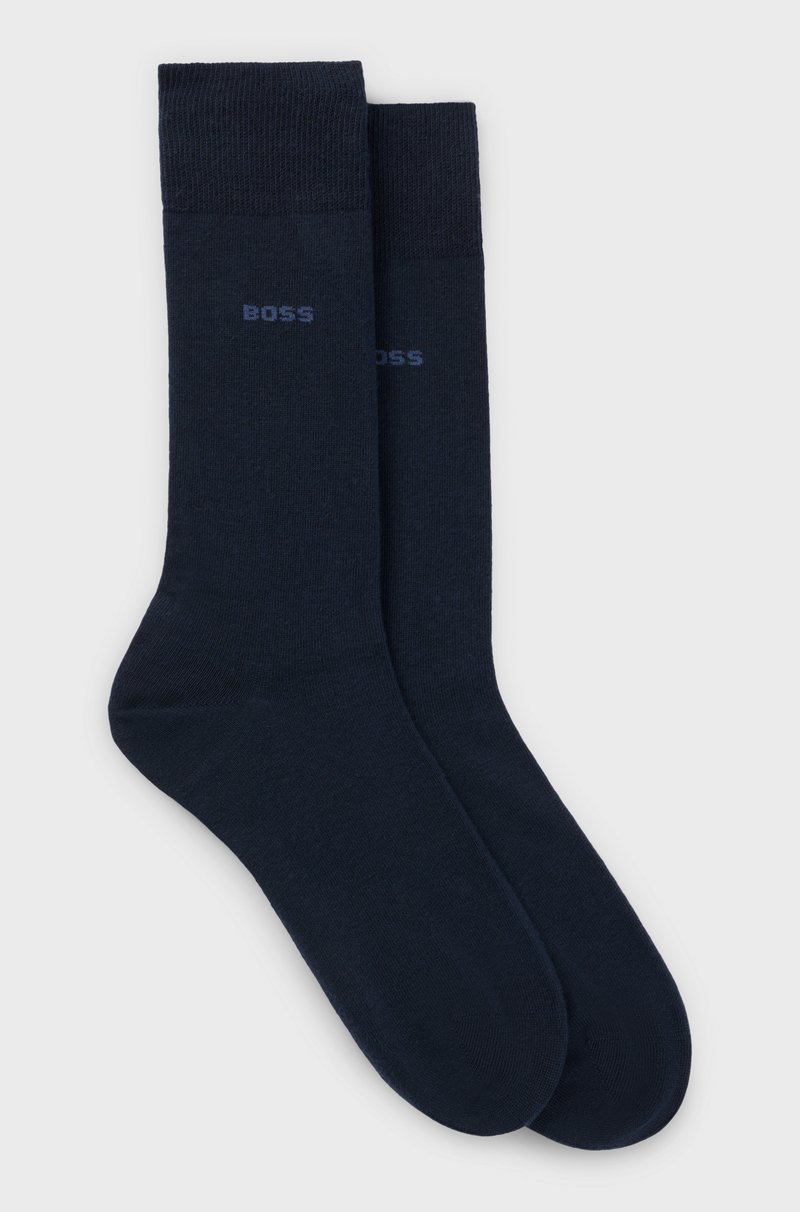 Hugo Boss Paquete de dos pares de calcetines de algodón de largo estándar