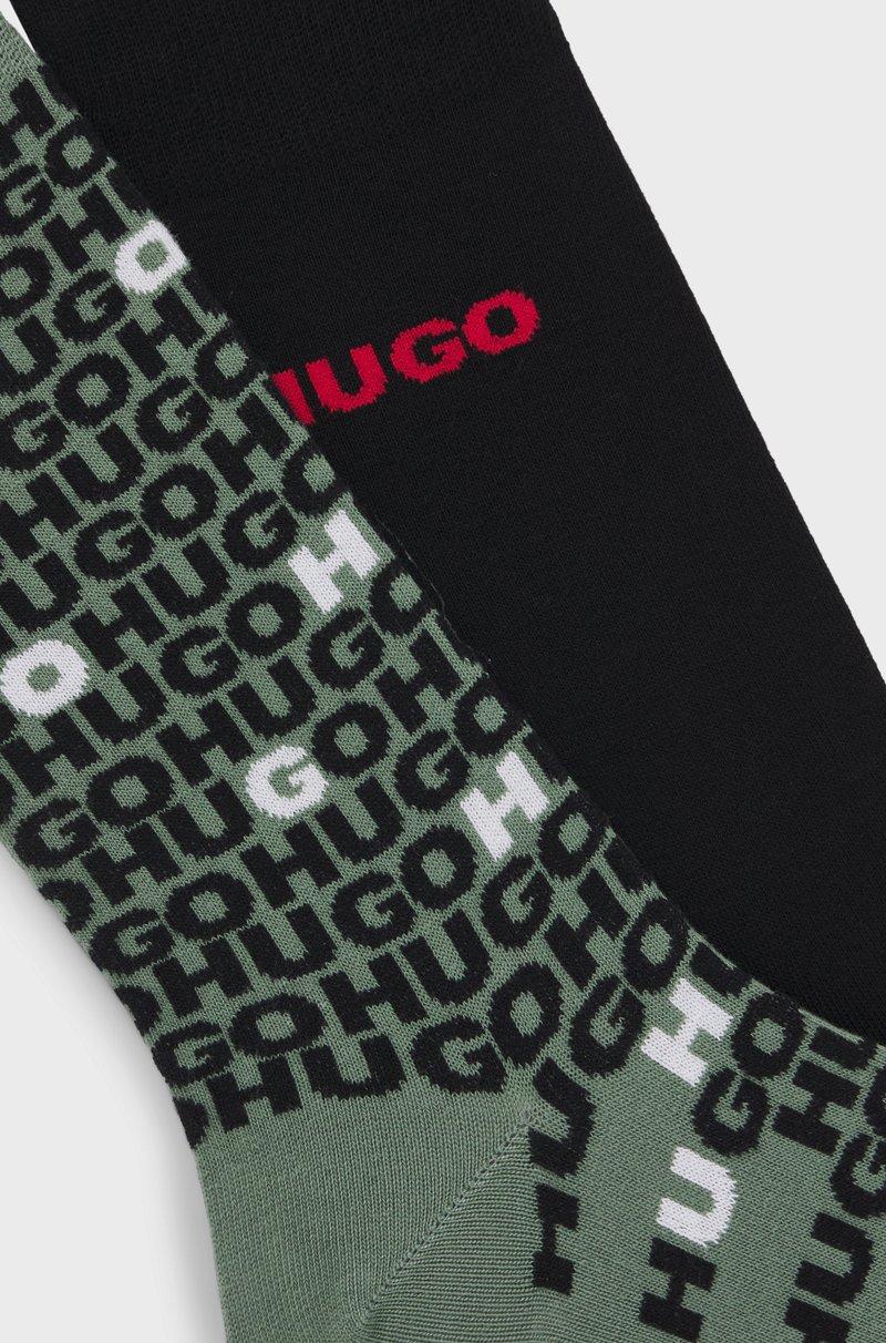 Hugo Boss Paquete De Dos Pares De Calcetines De Largo Estándar Con Detalles De Logo