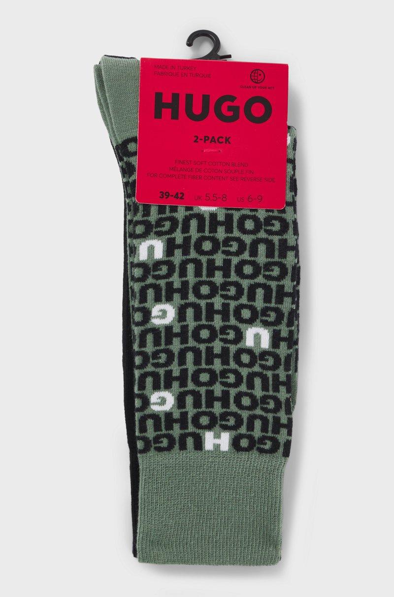 Hugo Boss Paquete De Dos Pares De Calcetines De Largo Estándar Con Detalles De Logo