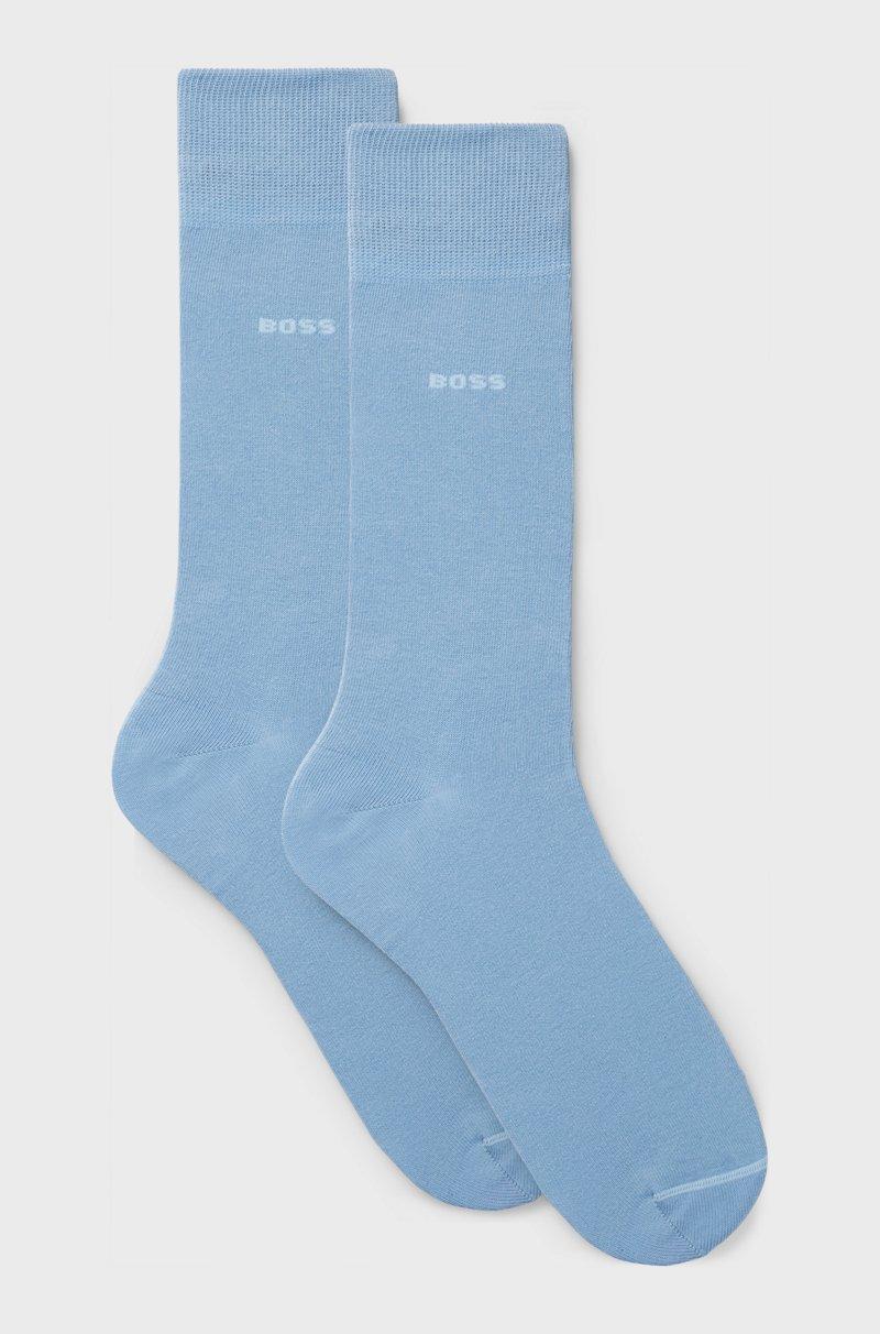 Hugo Boss Paquete de dos pares de calcetines de largo medio en mezcla de algodón