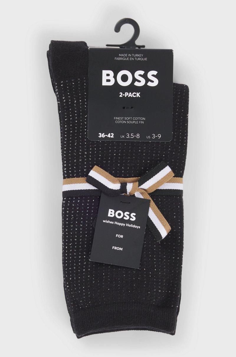 Hugo Boss Paquete De Dos Pares De Calcetines De Largo Normal De Algodón