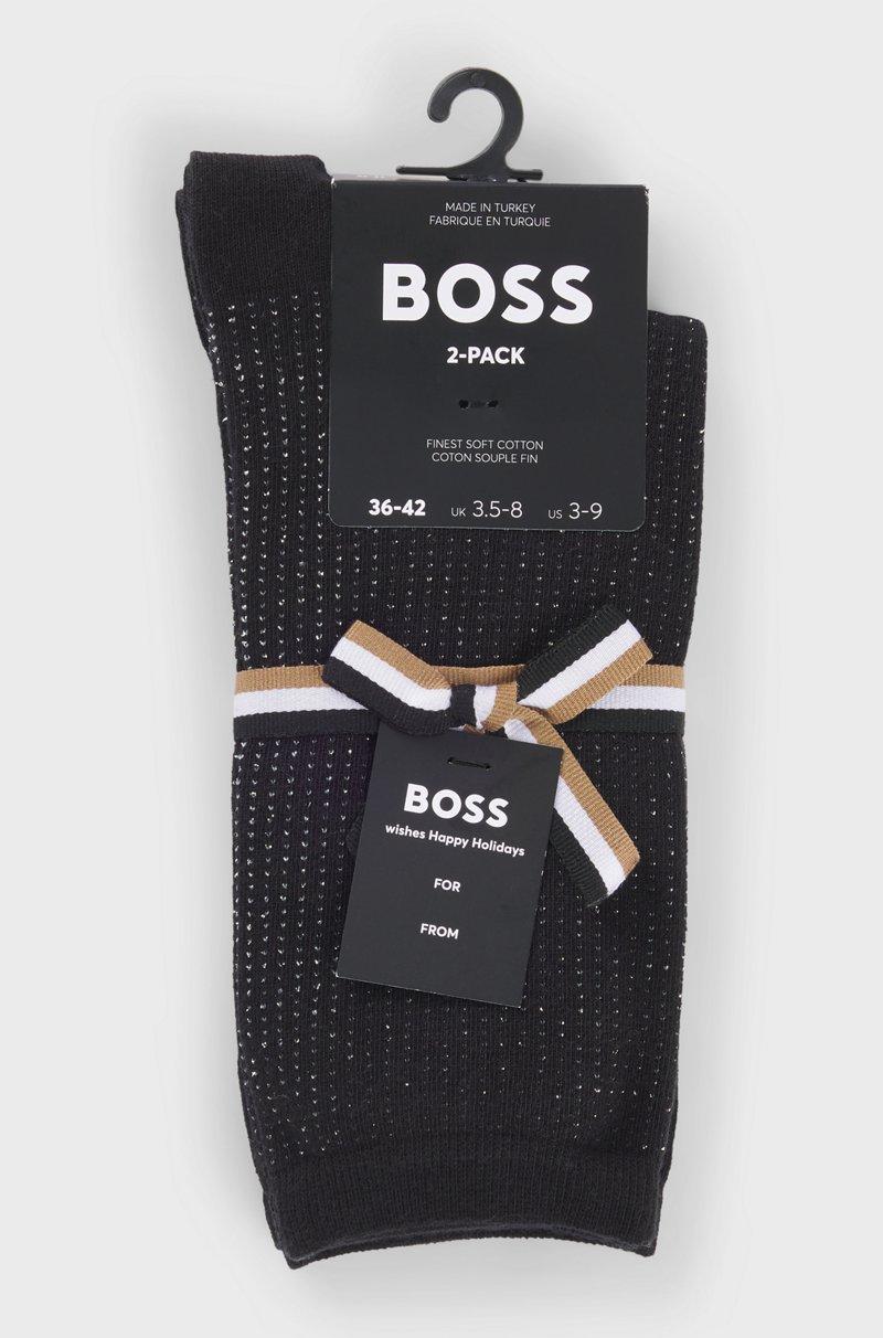 Hugo Boss Paquete De Dos Pares De Calcetines De Largo Normal De Algodón