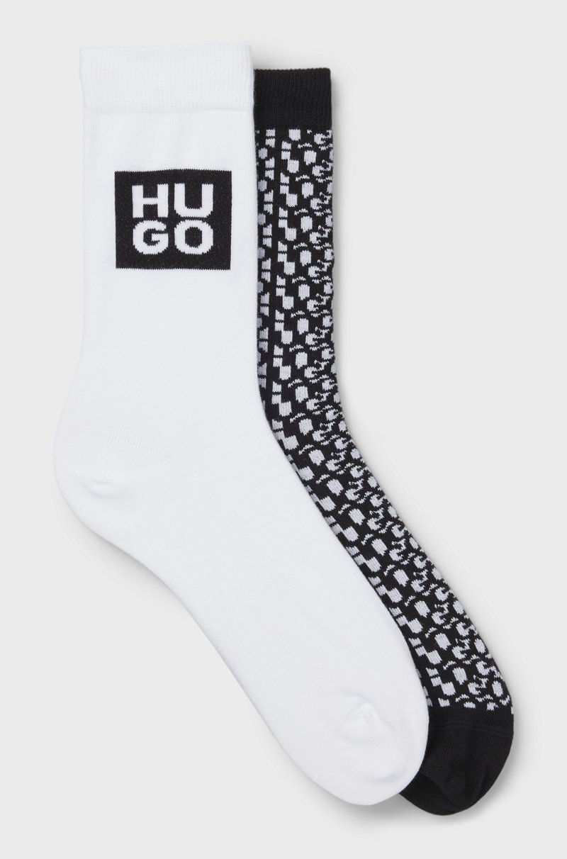 Hugo Boss Paquete de dos pares de calcetines de largo normal en mezcla de algodón