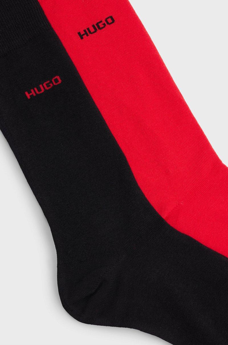 Hugo Boss Paquete De Dos Pares De Calcetines De Largo Normal En Tejido Elástico