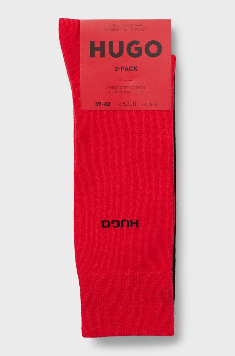 Hugo Boss Paquete De Dos Pares De Calcetines De Largo Normal En Tejido Elástico
