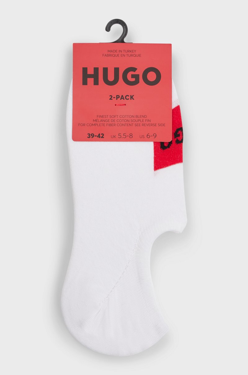 Hugo Boss Paquete De Dos Pares De Calcetines Invisibles Con Etiquetas Con Logo Rojas