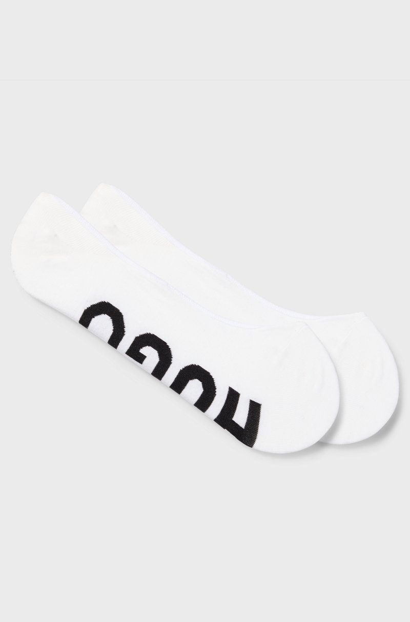 Hugo Boss Paquete de dos pares de calcetines invisibles con talón de silicona