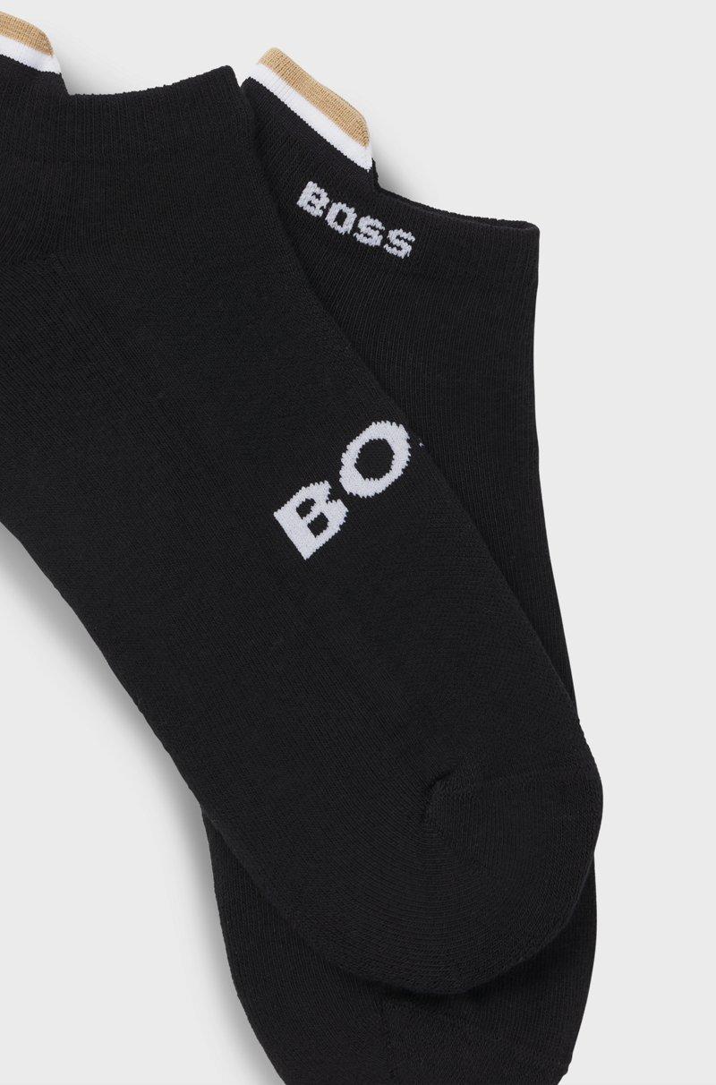 Hugo Boss Paquete De Dos Pares De Calcetines Tobilleros Con Detalles De Logo