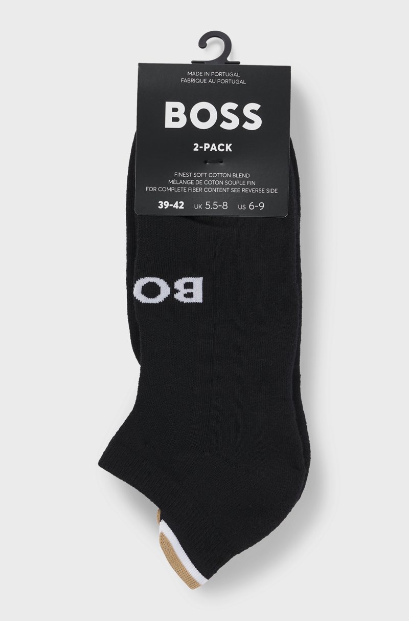 Hugo Boss Paquete De Dos Pares De Calcetines Tobilleros Con Detalles De Logo