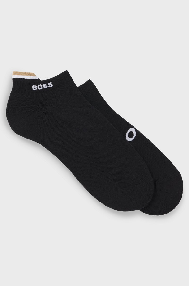 Hugo Boss Paquete de dos pares de calcetines tobilleros con detalles de logo