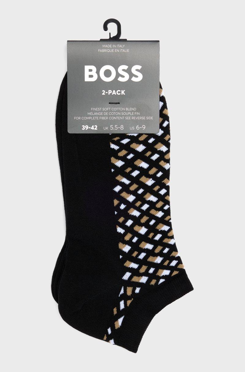 Hugo Boss Paquete De Dos Pares De Calcetines Tobilleros De Algodón