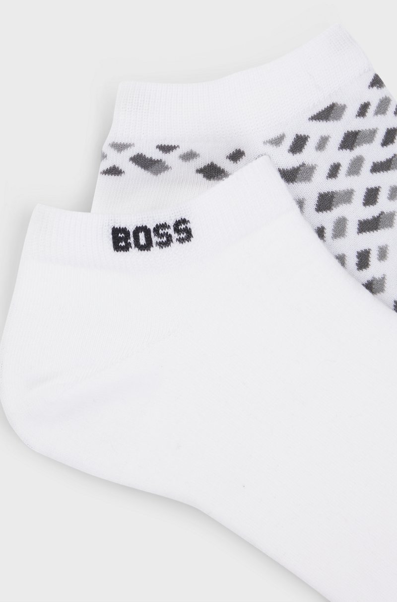 Hugo Boss Paquete De Dos Pares De Calcetines Tobilleros De Algodón
