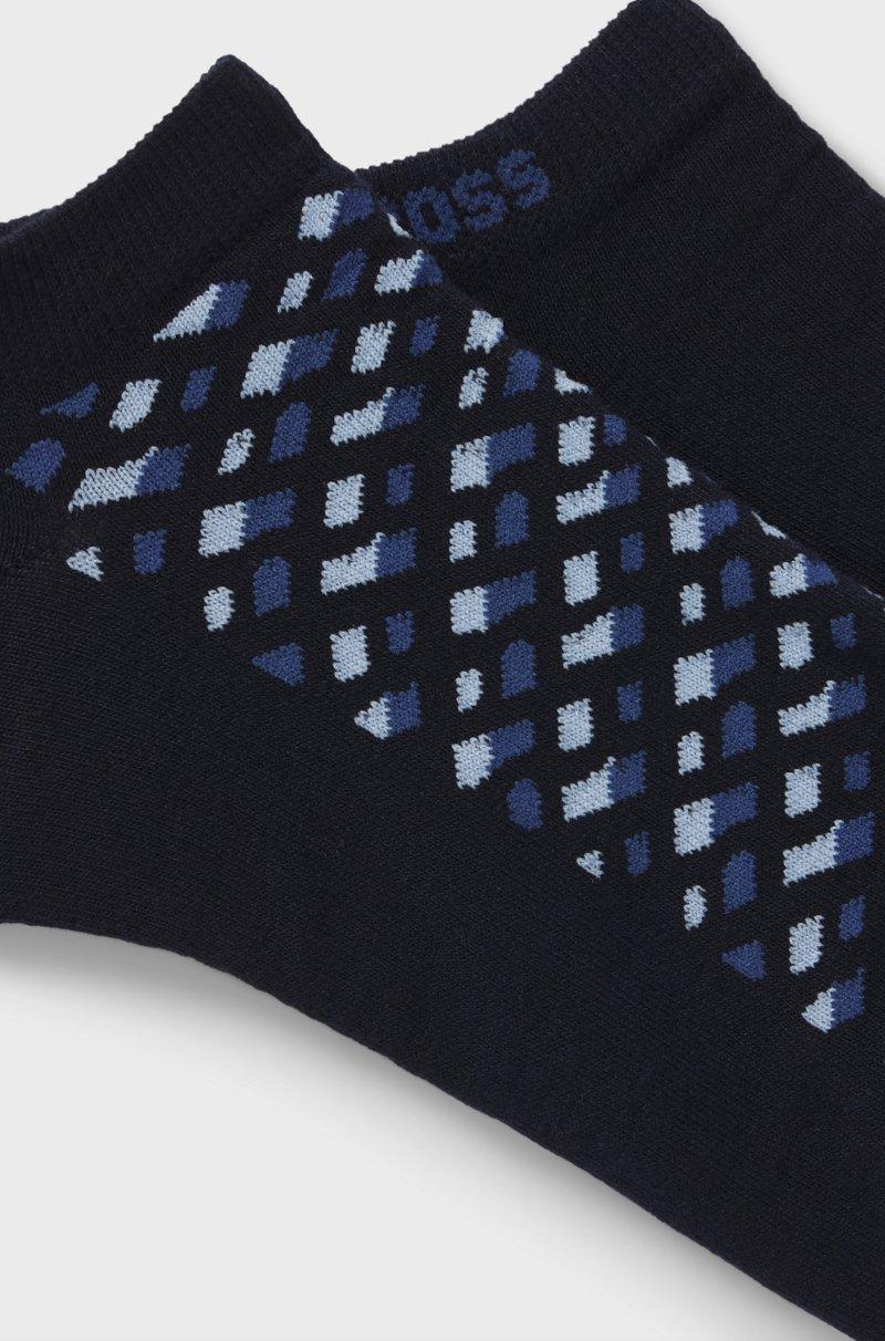Hugo Boss Paquete De Dos Pares De Calcetines Tobilleros De Algodón