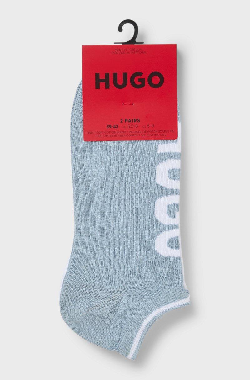 Hugo Boss Paquete De Dos Pares De Calcetines Tobilleros De Algodón