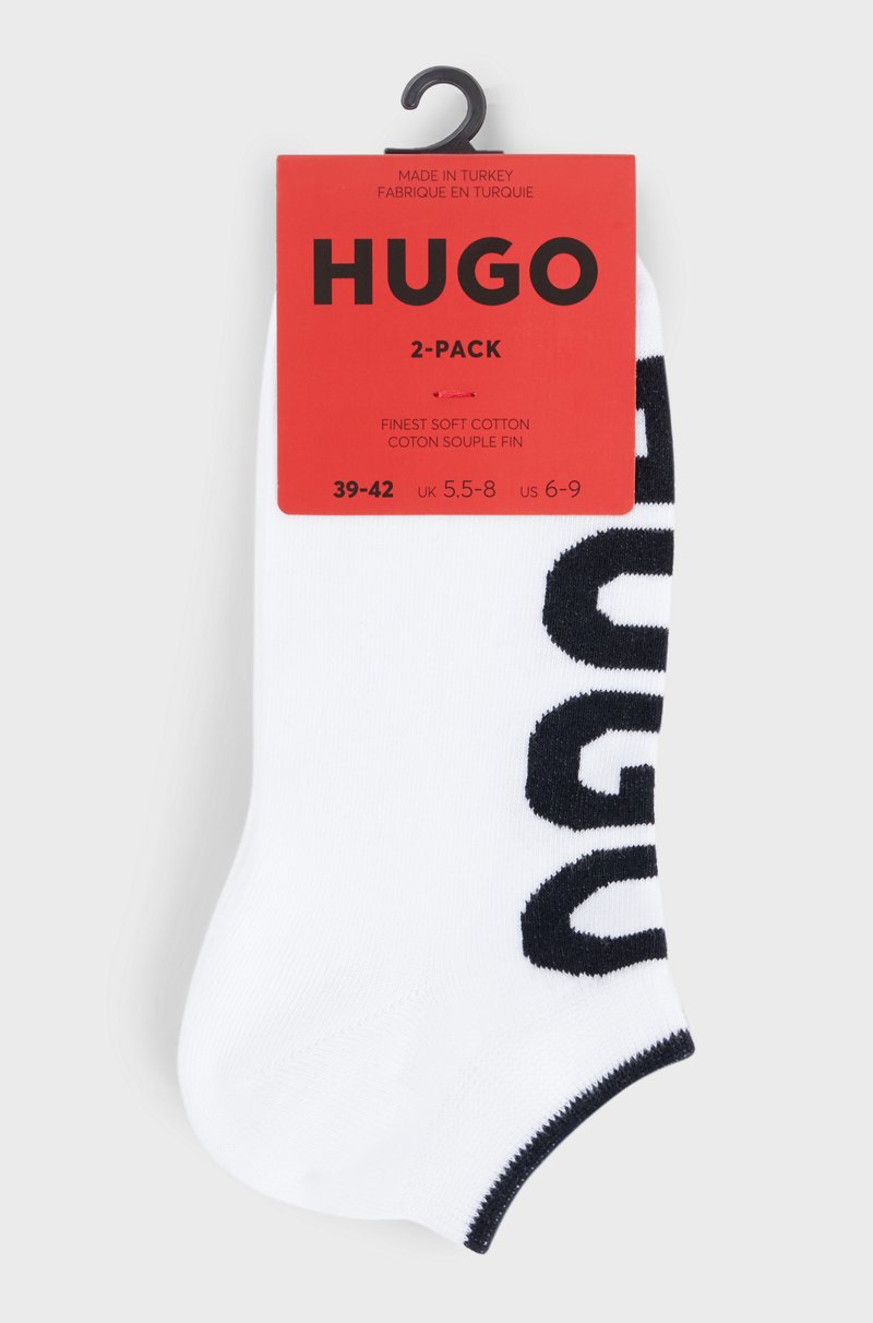 Hugo Boss Paquete De Dos Pares De Calcetines Tobilleros De Algodón