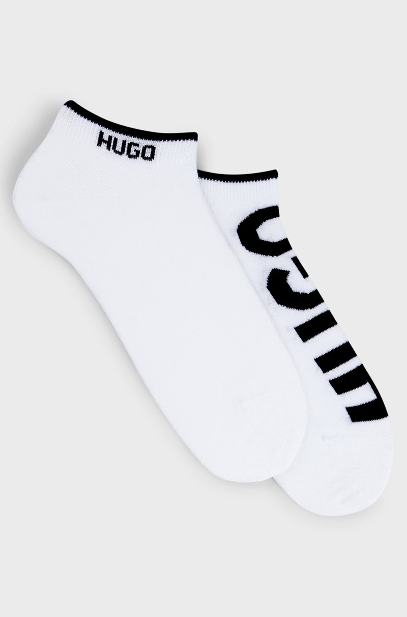 Hugo Boss Paquete de dos pares de calcetines tobilleros de algodón
