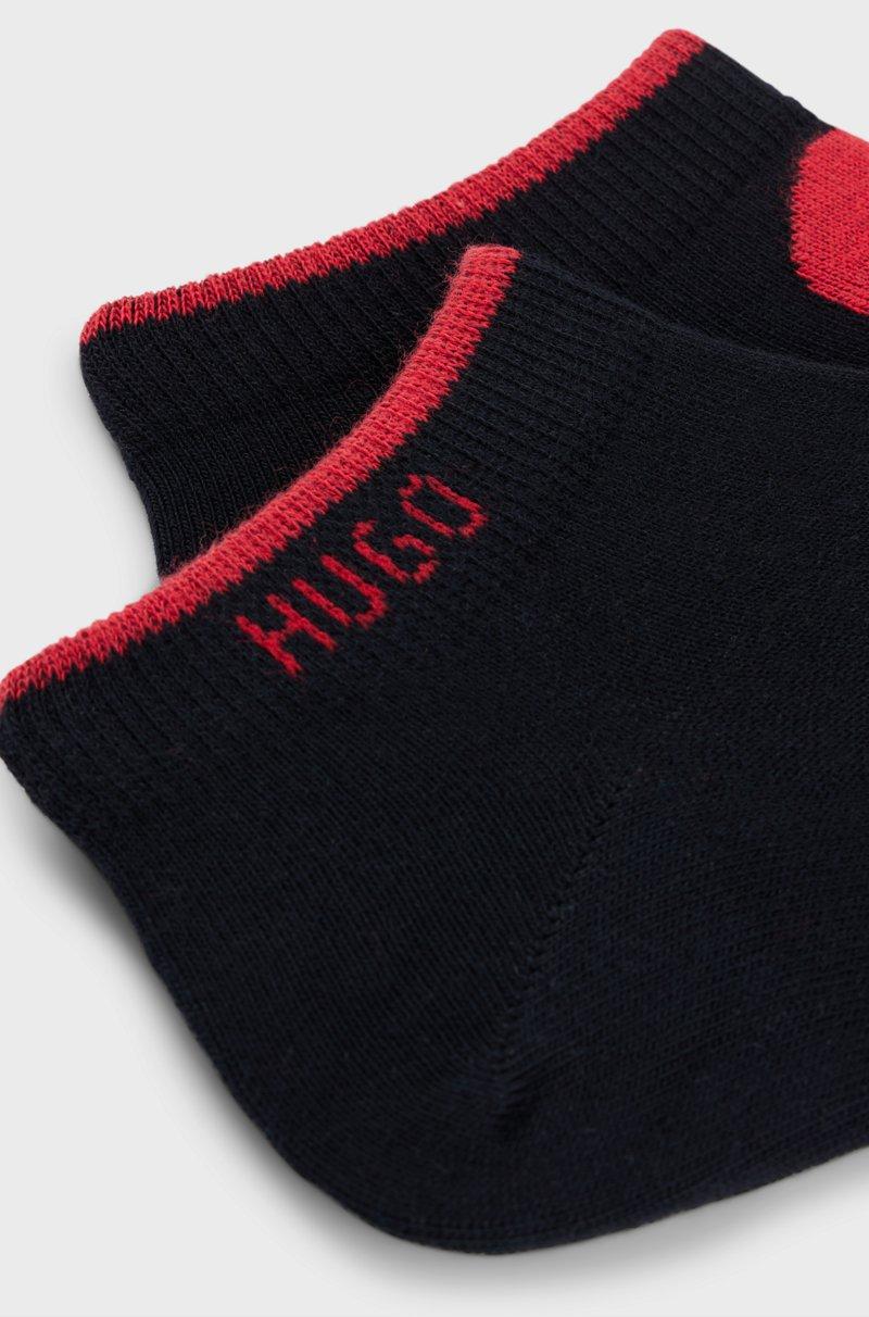 Hugo Boss Paquete De Dos Pares De Calcetines Tobilleros De Algodón