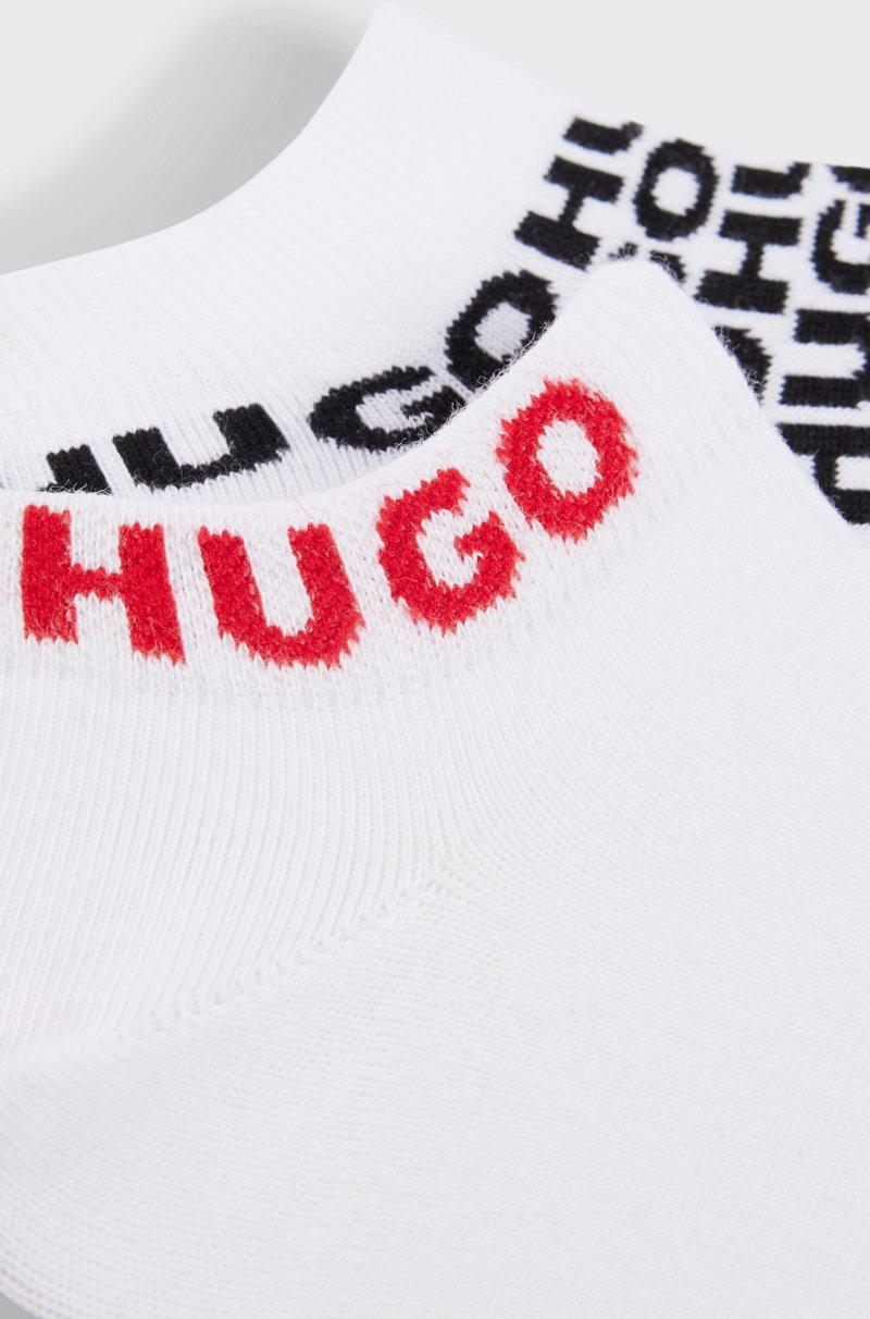 Hugo Boss Paquete De Dos Pares De Calcetines Tobilleros De Mezcla De Algodón Con Logos