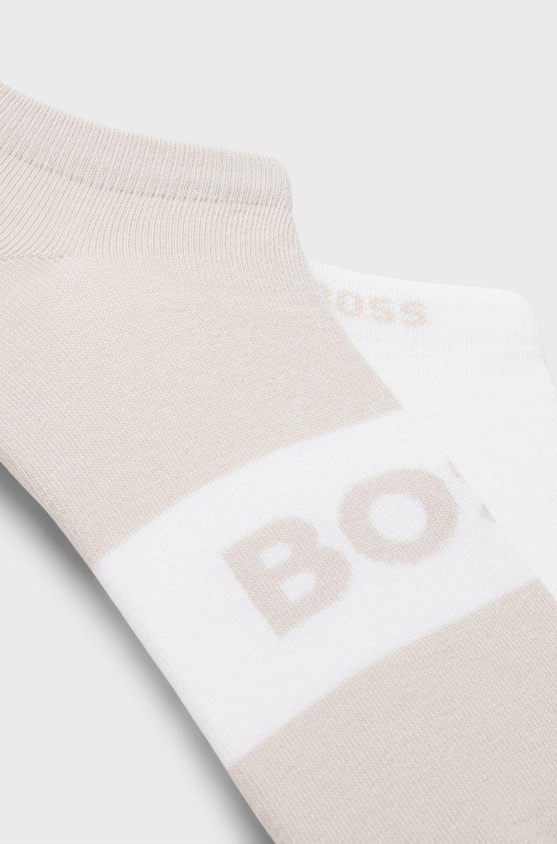 Hugo Boss Paquete De Dos Pares De Calcetines Tobilleros De Tejido Elástico