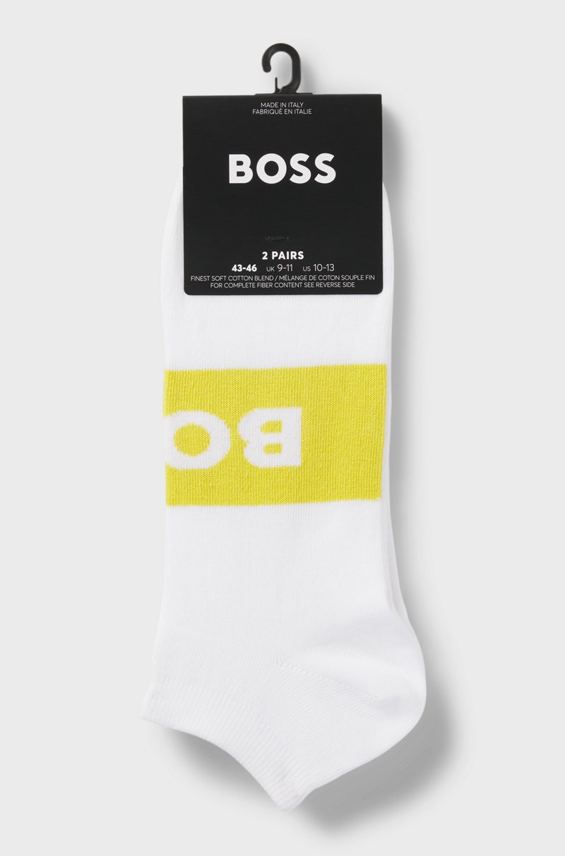 Hugo Boss Paquete De Dos Pares De Calcetines Tobilleros De Tejido Elástico