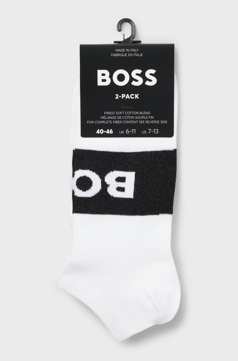 Hugo Boss Paquete De Dos Pares De Calcetines Tobilleros De Tejido Elástico
