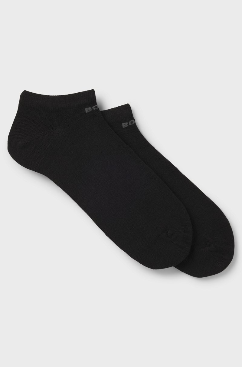 Hugo Boss Paquete de dos pares de calcetines tobilleros de tejido técnico