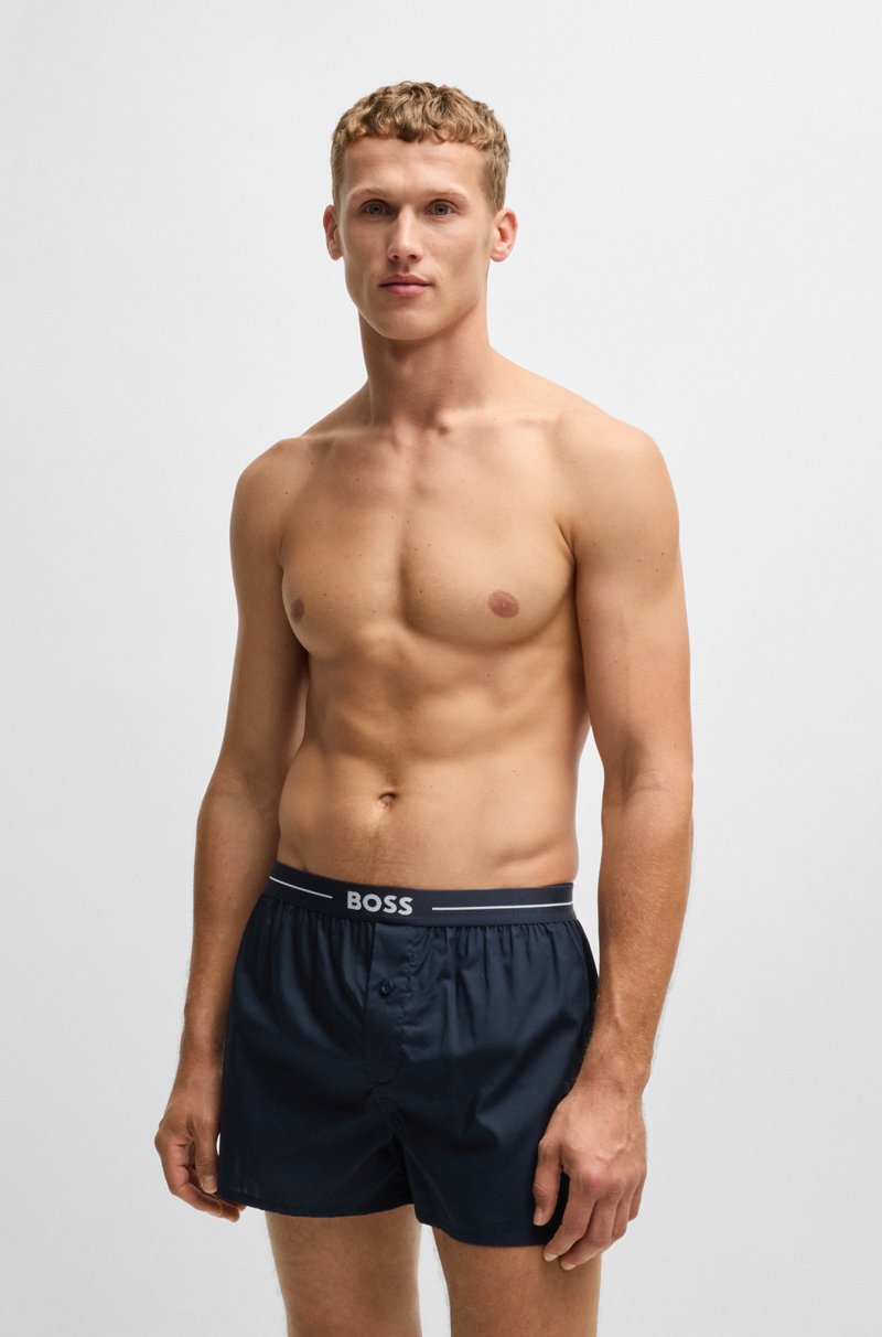 Hugo Boss Paquete de dos shorts de pijama en algodón con logo en la cintura