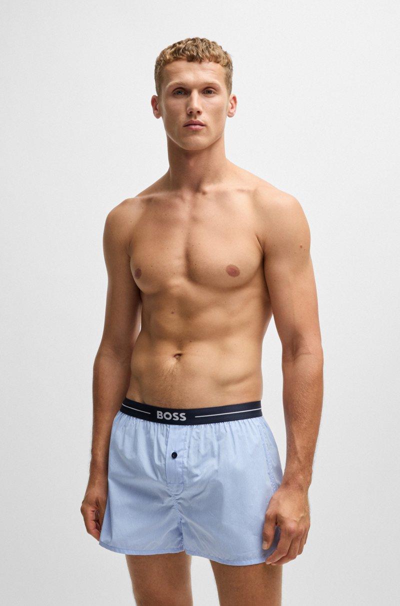 Hugo Boss Paquete de dos shorts de pijama en algodón con logo en la cintura