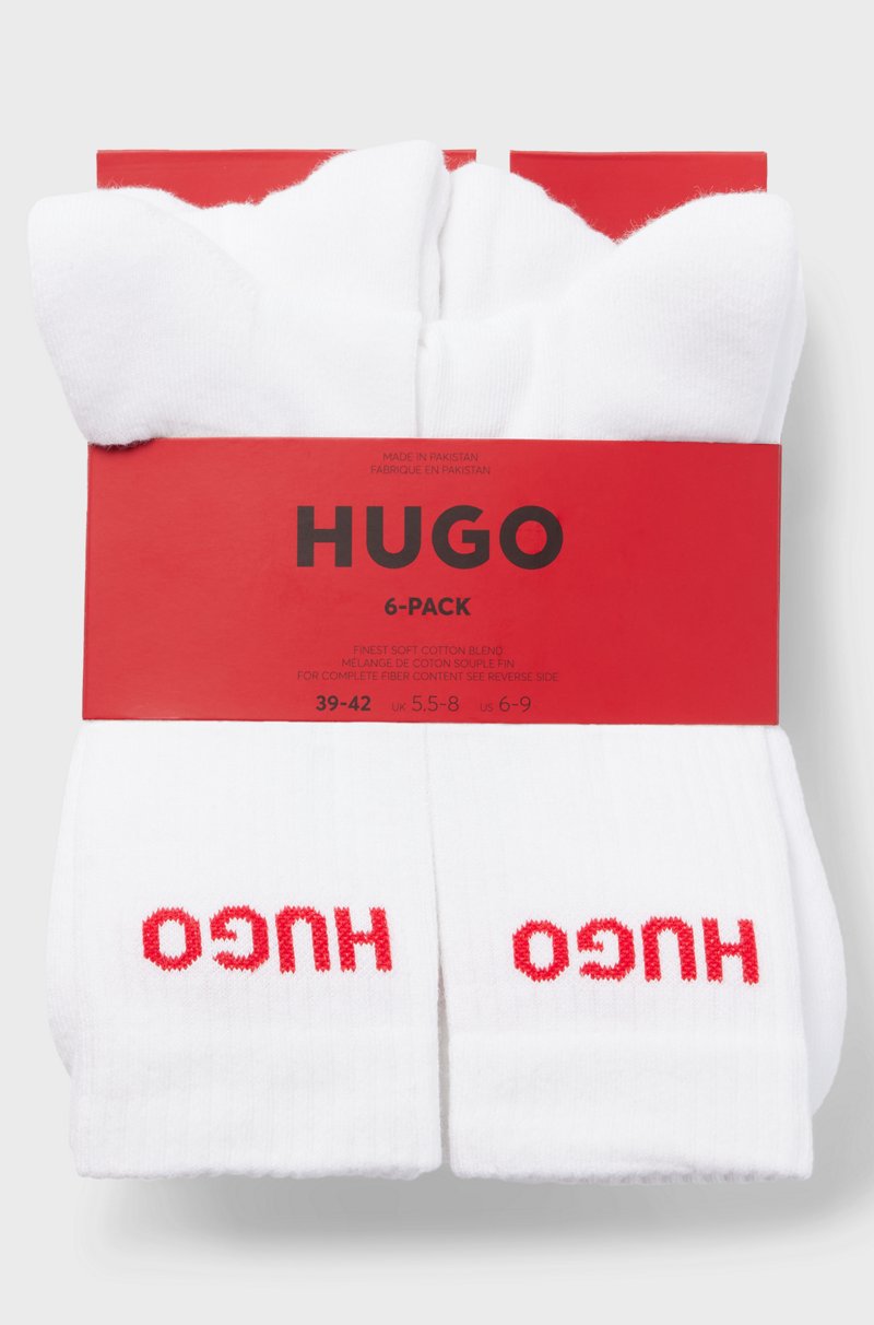 Hugo Boss Paquete De Seis Pares De Calcetines Cortos Con Detalle De Logo