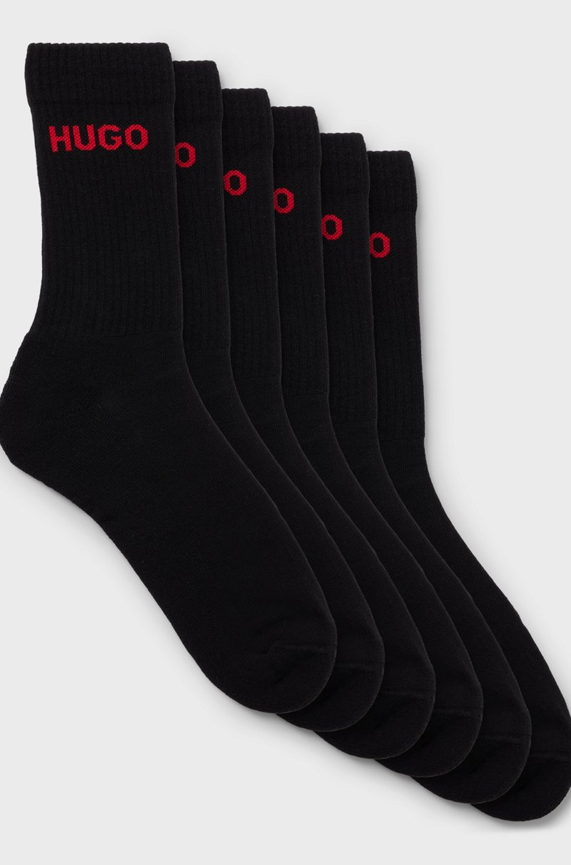 Hugo Boss Paquete de seis pares de calcetines cortos con detalle de logo