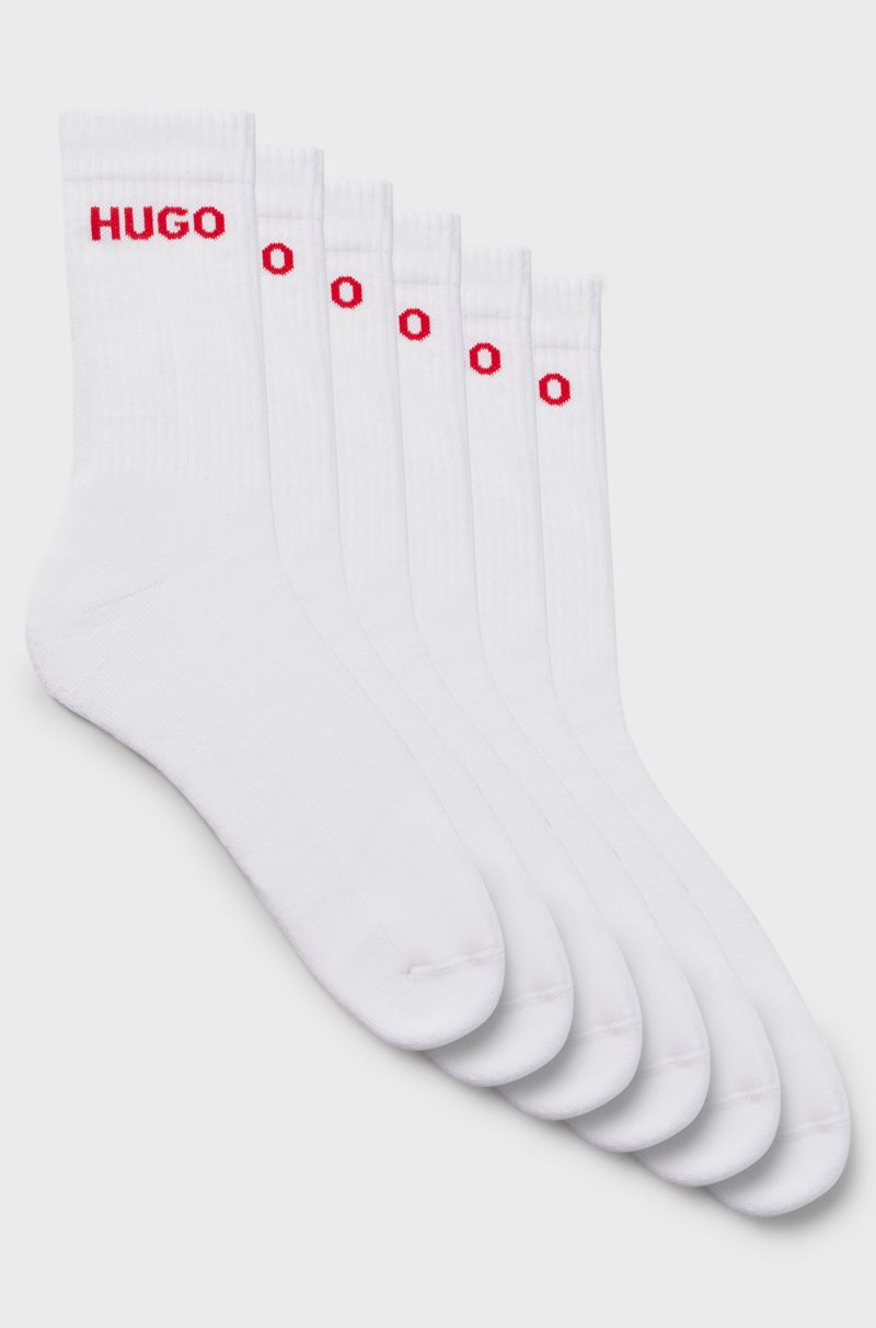 Hugo Boss Paquete de seis pares de calcetines cortos con detalle de logo