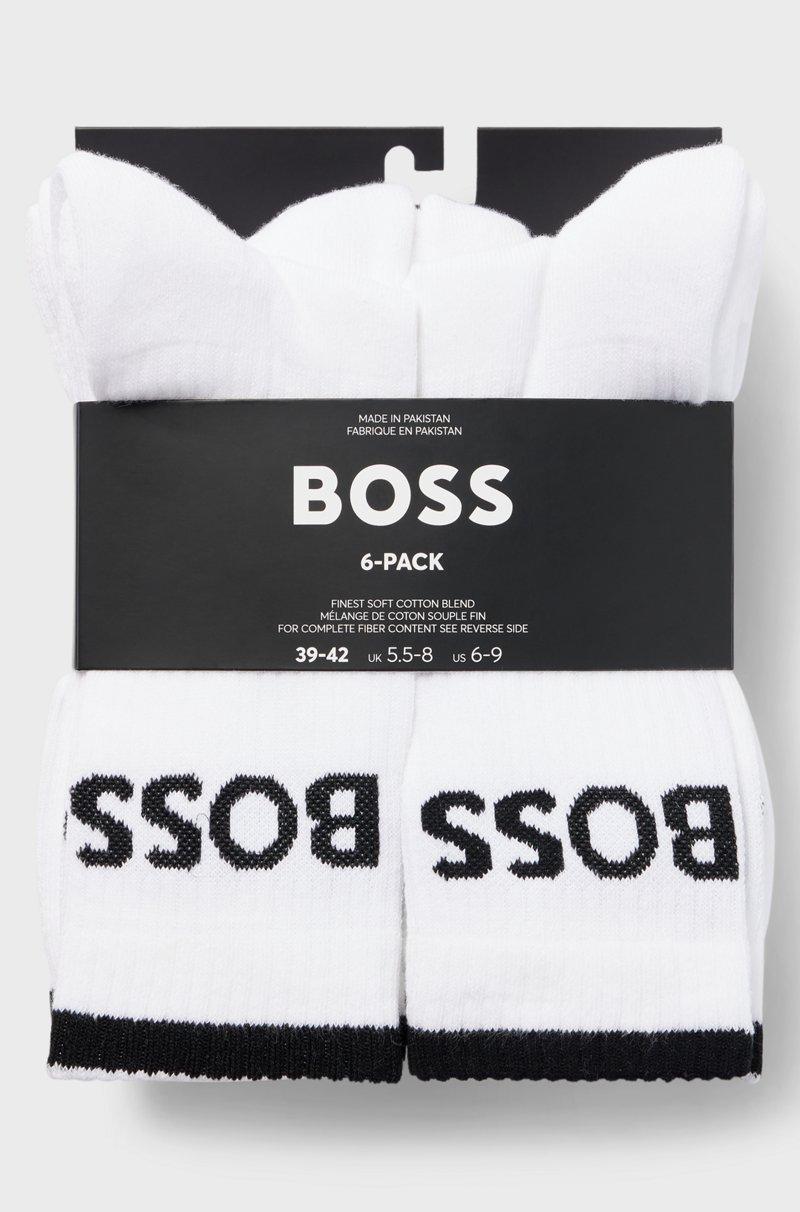 Hugo Boss Paquete De Seis Pares De Calcetines Cortos De Algodón Acanalado