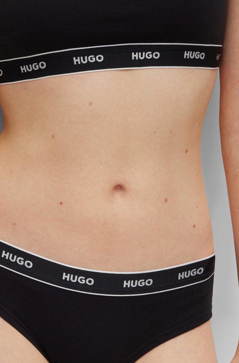 Hugo Boss Paquete De Tres Braguitas De Algodón Elástico Con Logos En La Cintura