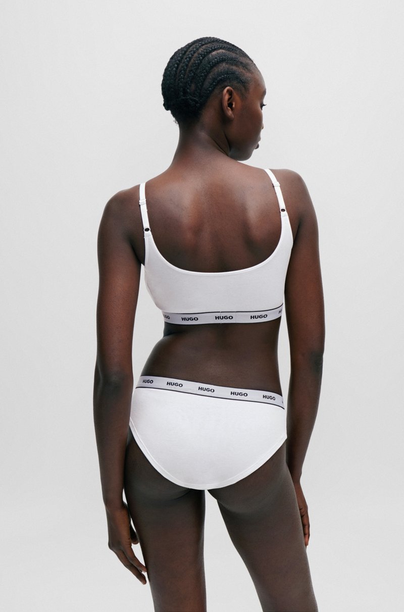 Hugo Boss Paquete De Tres Braguitas De Algodón Elástico Con Logos En La Cintura