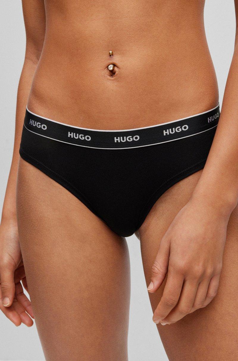 Hugo Boss Paquete De Tres Braguitas De Algodón Elástico Con Logos En La Cintura