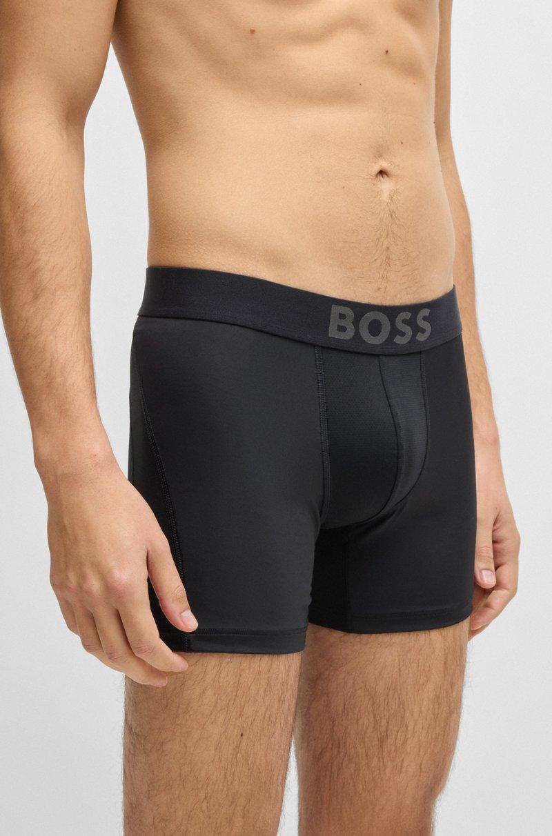 Hugo Boss Paquete De Tres Calzoncillos Bóxer Deportivos De Microfibra Elástica