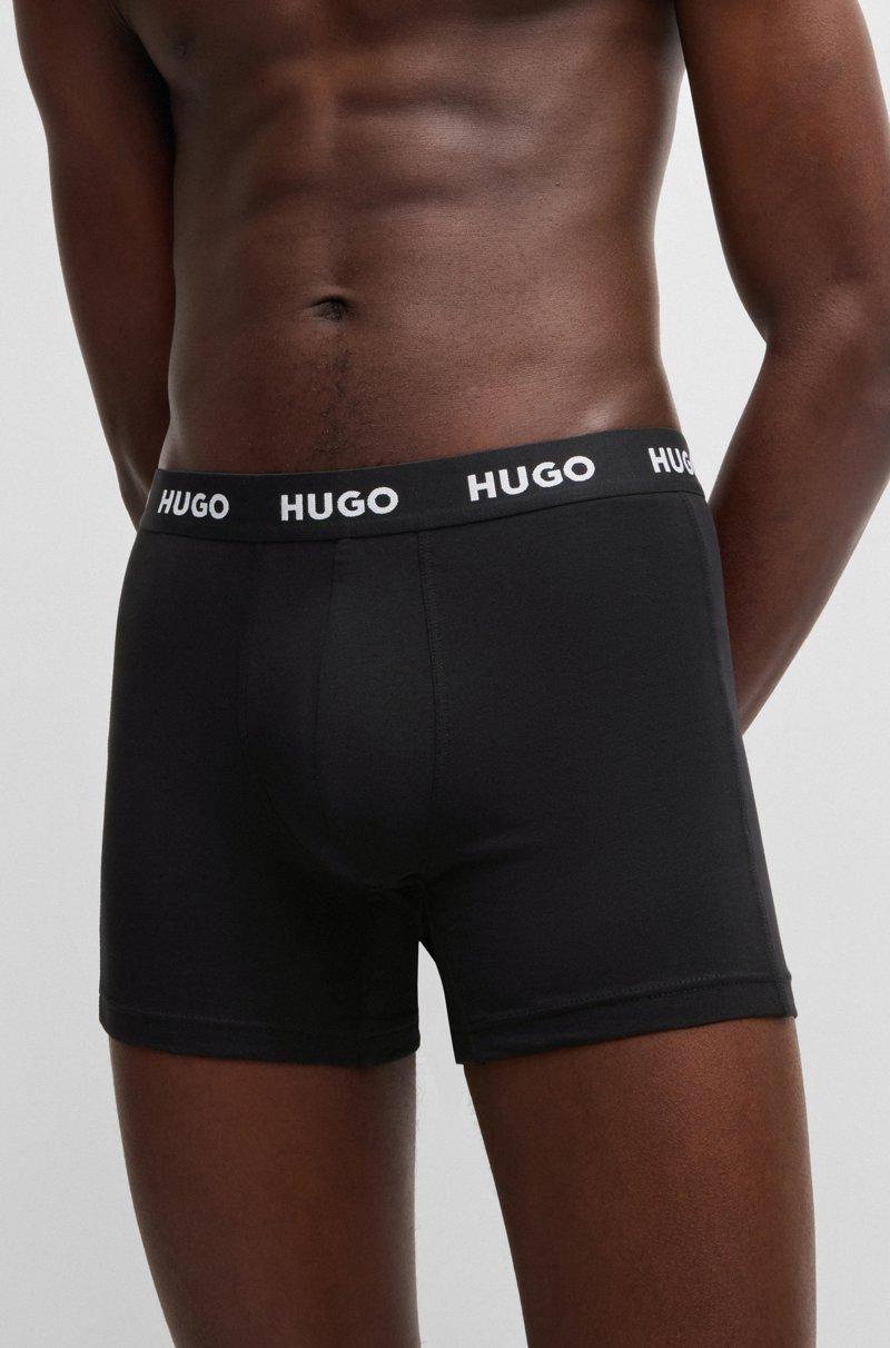 Hugo Boss Paquete De Tres Calzoncillos Bóxer Largos En Algodón Elástico