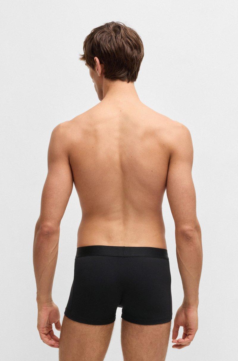 Hugo Boss Paquete De Tres Calzoncillos De Algodón Elástico Con Logo En La Cintura