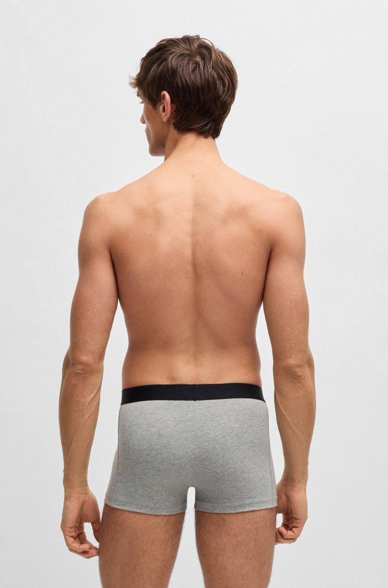 Hugo Boss Paquete De Tres Calzoncillos De Algodón Elástico Con Logo En La Cintura