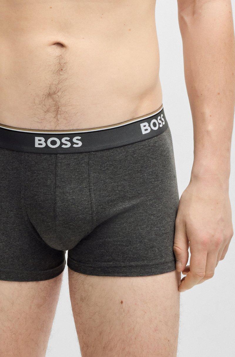 Hugo Boss Paquete De Tres Calzoncillos De Algodón Elástico Con Logo En La Cinturilla